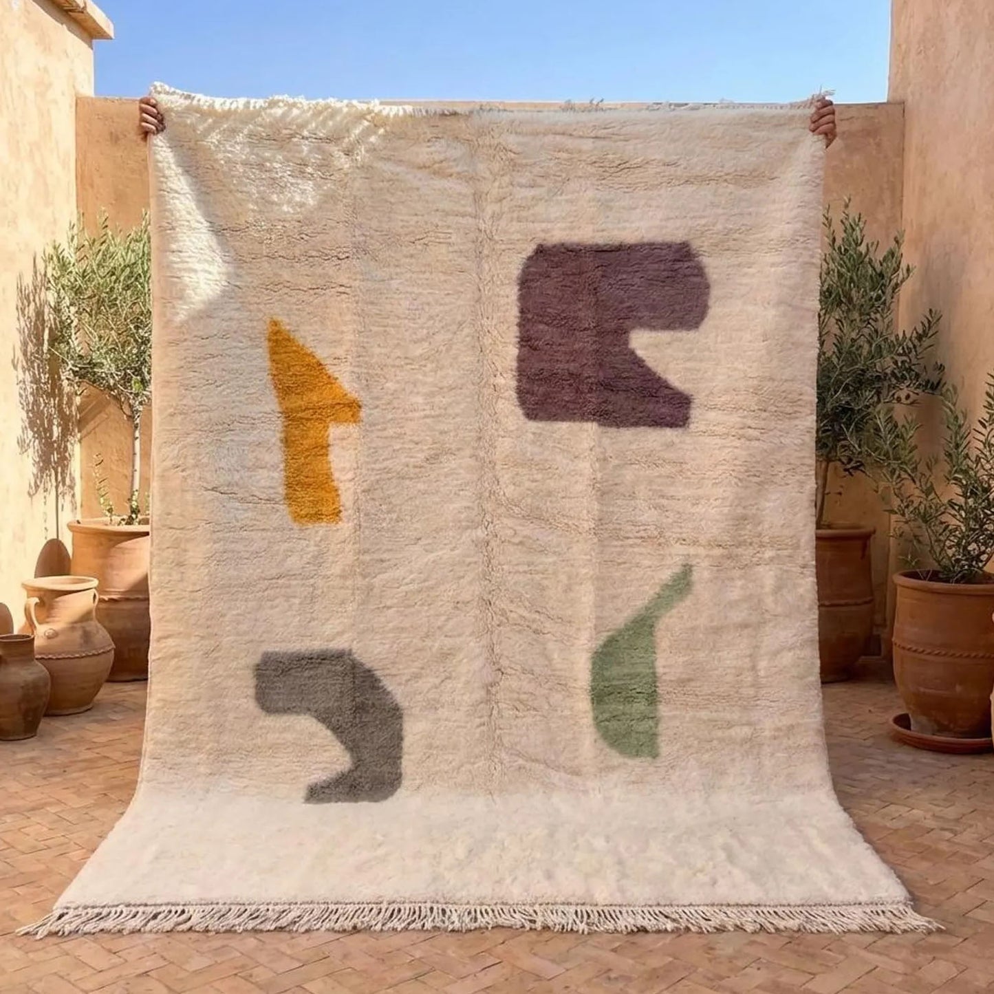 Handmade Moroccan Kilim Rug, Multicolor Geometric Flatweave, 4x6 ft